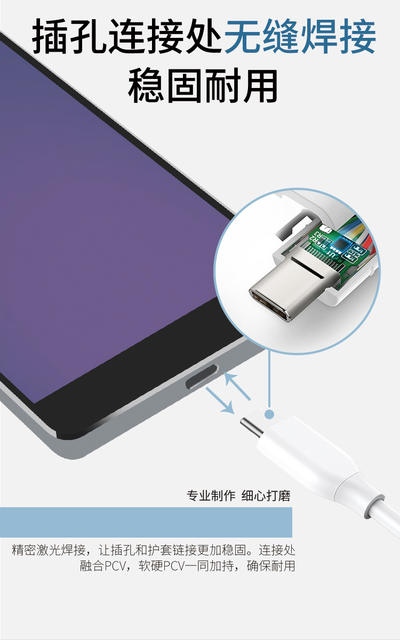 5A High-Current Dual-Head Type-C Fast Charging Data Cable, Compatible with All Mobile Phones, Can Transmit Data and Support Fast Charging detail 8