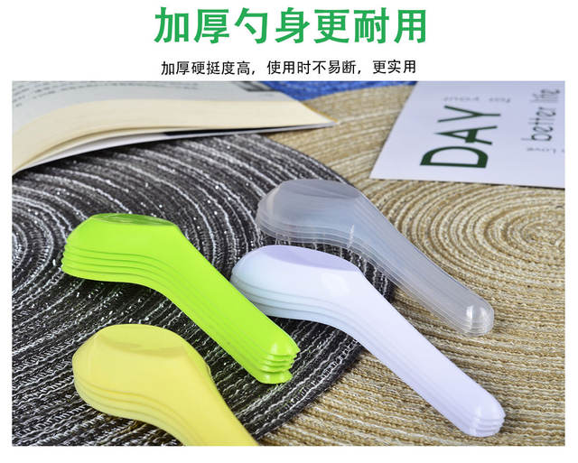 Spoon Disposable Spoon Wholesale Plastic Transparent Porridge Spoon Commercial 103 Spoon Packed Fast Food Spoon Takeaway Soup Spoon detail 8