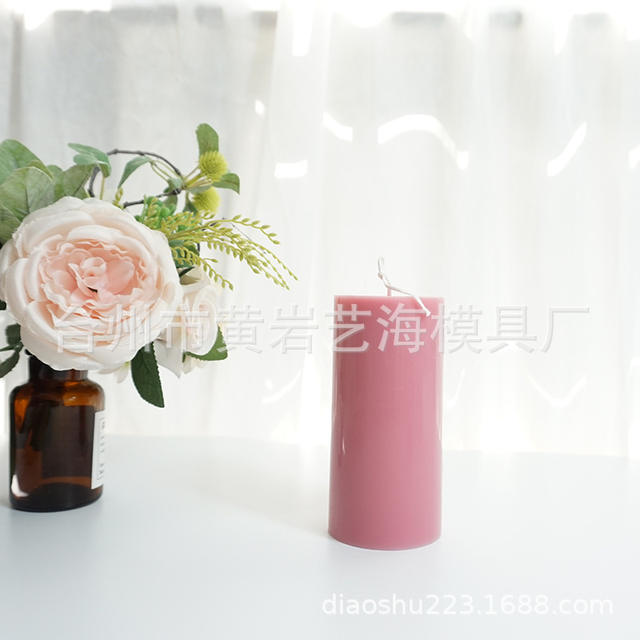 DIY Handmade Aromatherapy Dried Flower Candle Cylindrical Mold Acrylic Column Wax Plastic Soap Cake Grinding Tool Baking detail 11