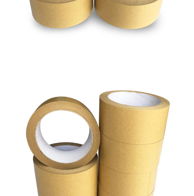 Water-Free Kraft Paper Sealing Tape High Viscosity Yellow Kraft Paper Tape 4.8 6.0 Wide 50m Long Cowhide detail 7