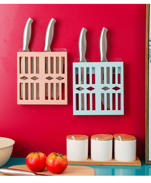 No-Drill Knife Holder Kitchen Storage Rack Knife Socket Wall-Mounted Storage Rack detail 7