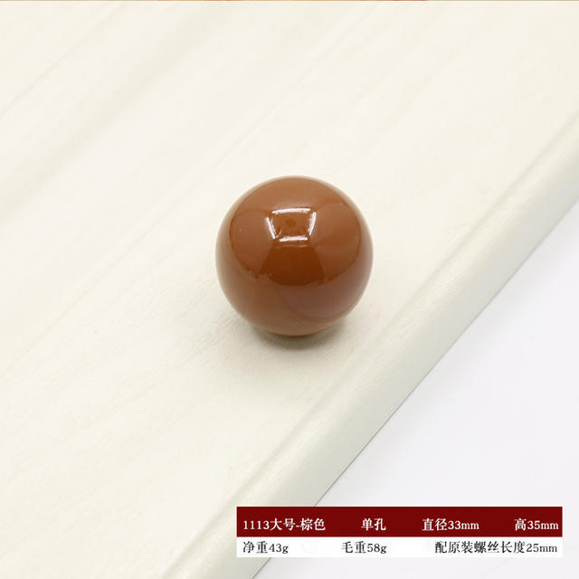 Color Ceramic Cabinet Door Handle Simple Cabinet Wardrobe Drawer Ball Round Single Hole Handle Bottle Cap Handle Handle detail 12