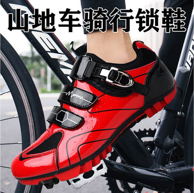 New professional cycling shoes men's lockless mountain bike bicycle shoes road bike lock shoes non-lock bicycle Women's Spring detail 8