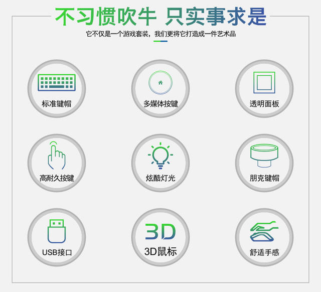 Li magnesium GTX300 luminous keyboard mouse suit USB keyboard USB mouse Internet cafe luminous game kit colorful backlight detail 1
