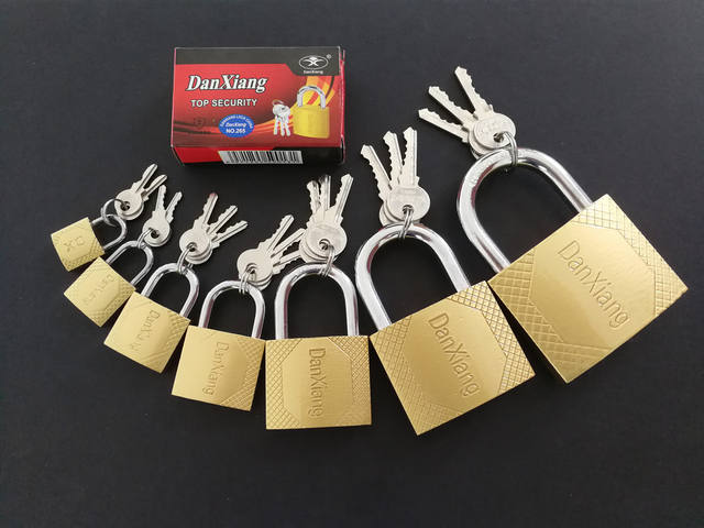 Pujiang One-Word Padlock Anti-Theft Unlock Single-Open Padlock Straight-Open Padlock Imitation Copper Lock Marble Lock Student Lock detail 6