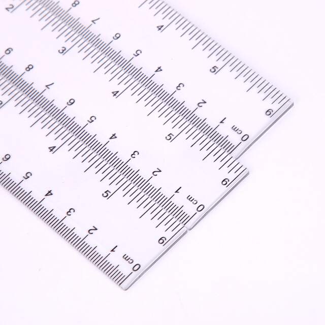 Manufacturer Wholesale 30Cm20Cm15Cm Plastic Transparent Ruler Bilateral Printing Inch Centimeter Red Card Cross-Border detail 12