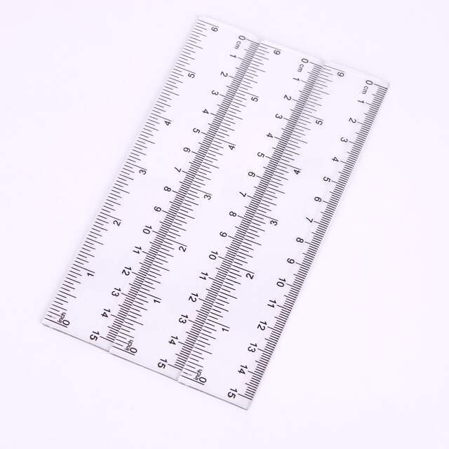 Manufacturer Wholesale 30Cm20Cm15Cm Plastic Transparent Ruler Bilateral Printing Inch Centimeter Red Card Cross-Border detail 8