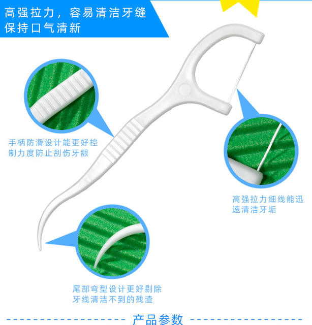 Manufacturer Wholesale Dental Floss Disposable Ultra-Fine Dental Floss Sticks 50 Pieces Boxed Advertising Products Logo Toothpick Delivery detail 6