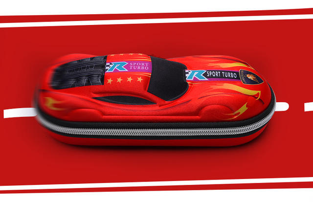 Primary School Children's Boy's Formula Table Large Capacity Wear-resistant Waterproof Zipper Stationery Case Racing Pencil Case Sports Car Pencil Case detail 12
