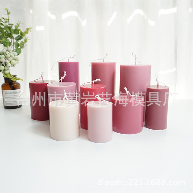 DIY Handmade Aromatherapy Dried Flower Candle Cylindrical Mold Acrylic Column Wax Plastic Soap Cake Grinding Tool Baking detail 10