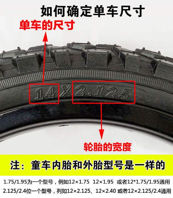 Children's bicycle tire 12/14/16/18/20 inch inner tube 1.75/2.125/2.4 with stroller accessories detail 6