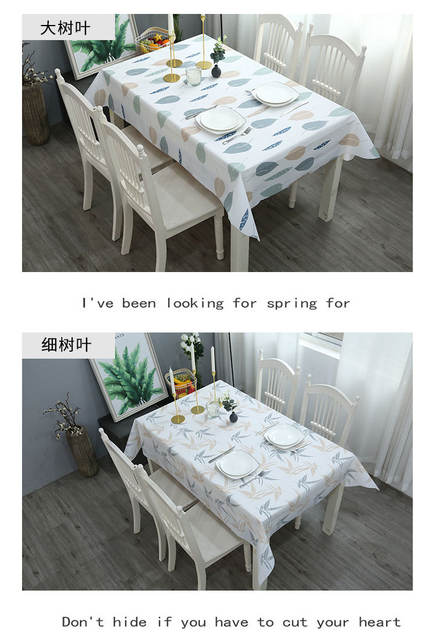 Solid Color Plaid Tablecloth Dining Table Mat Made of Peva Material, Waterproof and Oil-Proof, Rectangular Tablecloth with a Light Luxury and High-End Feel detail 10
