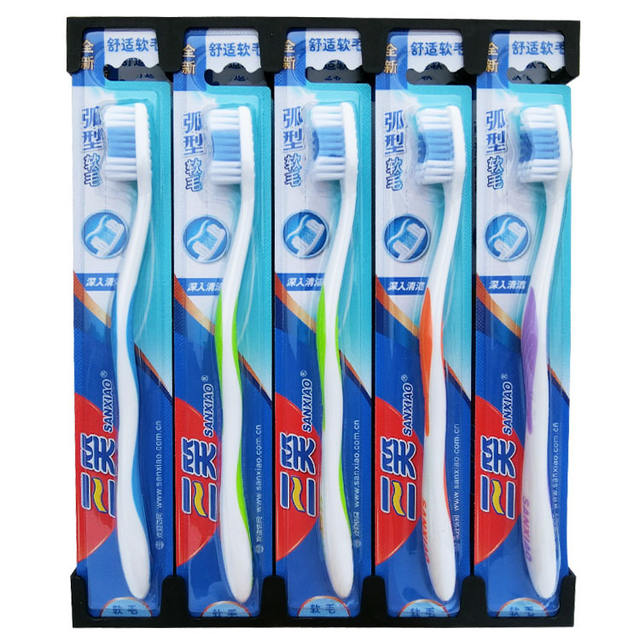 Sanxiao toothbrush adult soft bristle toothbrush comfortable soft bristle family 998n toothbrush wholesale specials detail 2