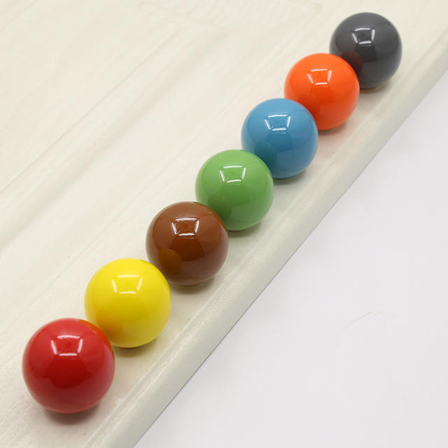 Color Ceramic Cabinet Door Handle Simple Cabinet Wardrobe Drawer Ball Round Single Hole Handle Bottle Cap Handle Handle detail 4