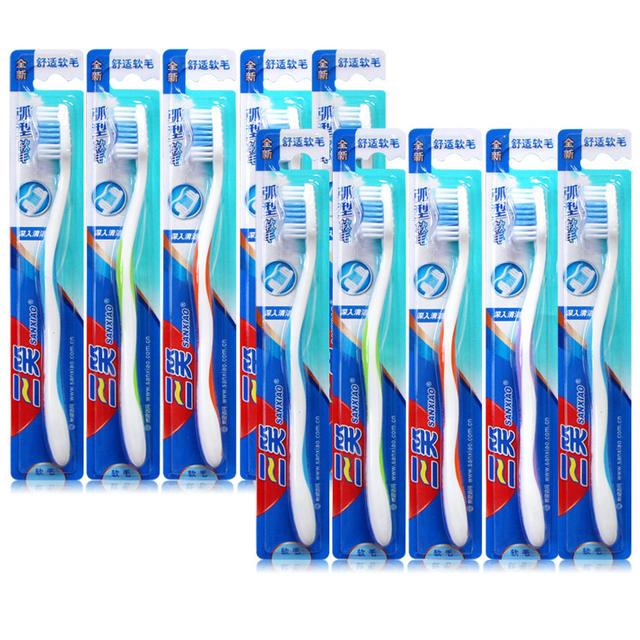 Sanxiao toothbrush adult soft bristle toothbrush comfortable soft bristle family 998n toothbrush wholesale specials detail 4