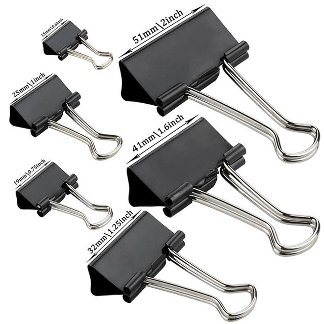 In-Stock Bulk Colored Long-Tail Clips for Document Binding, Loose-Leaf Folders, Office Metal Binder Clips, Student Stationery, and Test Paper Clips