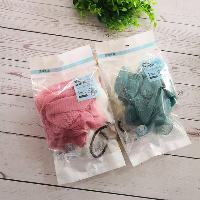 Wholesale Bath Balls That Do Not Fall Apart, Durable, Large Size, High-End, Individually Packaged, Bath Flower Balls, Bath Scrub Balls
