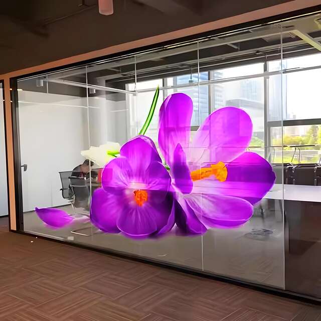 Transparent Screen Led Full Color Display Led Crystal Film Screen Glass Curtain Wall High Light Transmittance Screen Flexible Screen Manufacturer detail 12