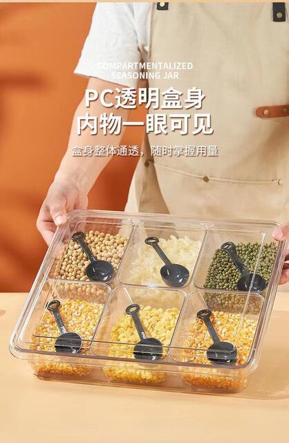 304 Stainless Steel Ice Powder Ingredient Box Multi-Compartment Seasoning Box with Lid for Commercial Use, Fruit Salad Seasoning Box, Sauce Container detail 8