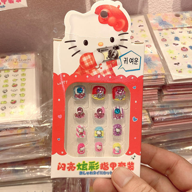 Sanrio Children's Nail Stickers Girls Cute Fun Nail Stickers Student Nail Stickers Sweet Nail Stickers Children Wear Nail Stickers detail 11