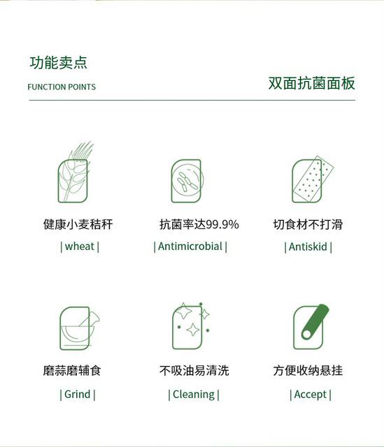 Cutting Board Household Antibacterial and Mildew-proof Cutting Board Kitchen Plastic Cutting Board Fruit Cutting Board suit Cutting Board Panel Wholesale detail 8