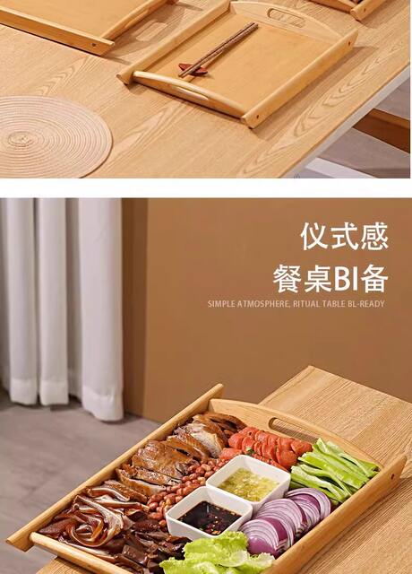 Hotel dish marinated dish barbecue dish wholesale wine dish bamboo wooden tray binaural handle tea tray water cup tray detail 11