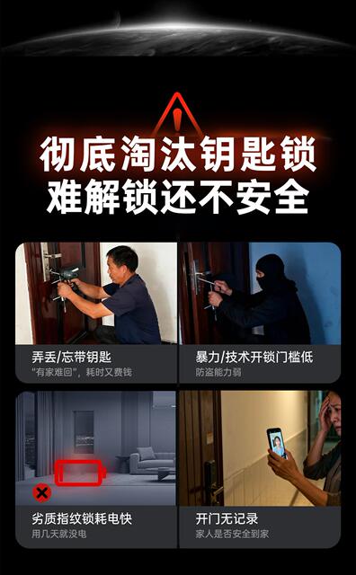 Face Recognition Smart Door Lock Fingerprint Password Lock Entry Door Smart Lock Three-Camera Monitoring Cross-Border Graffiti Palm Vein Recognition detail 10