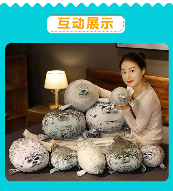 Japan Osaka Seal Pillow Sea Tour House Popular Soft Seal Doll Aquarium Plush Toy Cross-border Hair detail 10
