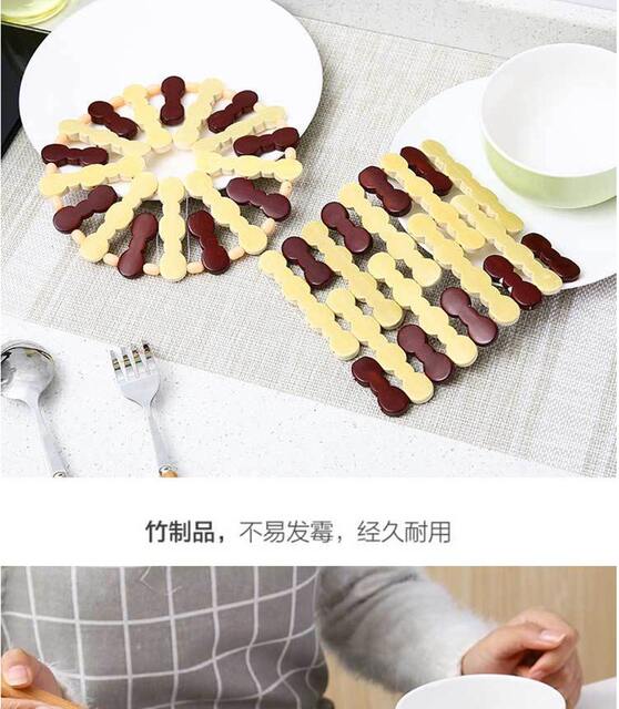 Premium Bamboo Heat Insulation Mat, Anti-Scalding and Heat-Resistant Mat for Dishes, Casserole Mats, Table Mats, Bowl Mats, Tea Cup Mats, Plate Mats detail 9