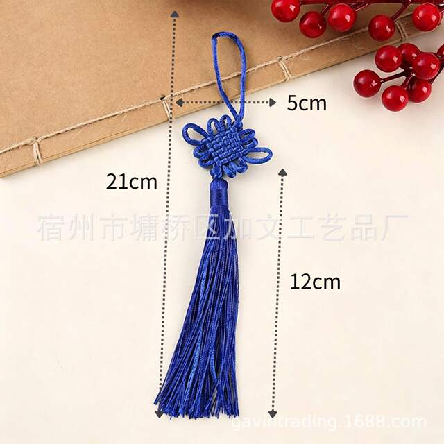 Small Red Six-Square Knot Chinese Knot Pendant, Small Hanging Ornament Chinese Knot Tassel, Prosperity Knot Special Gift detail 11