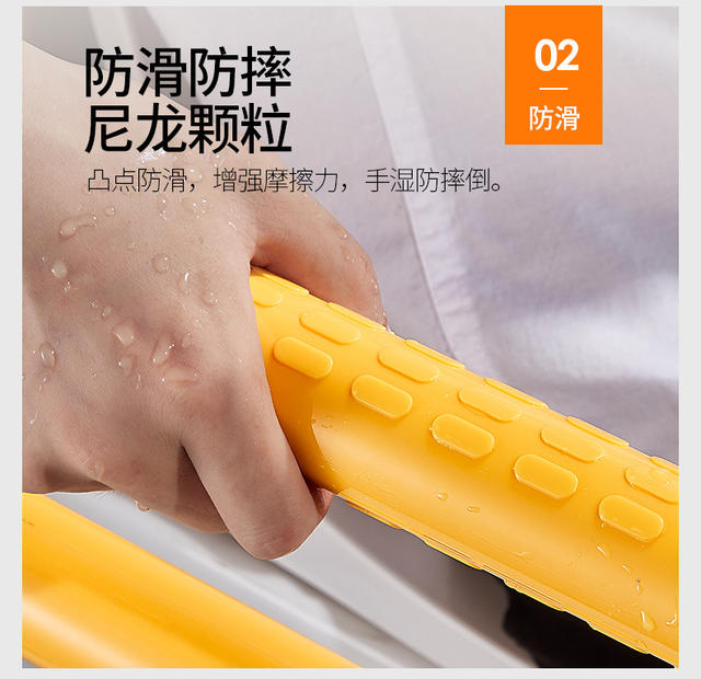 Cross-border toilet toilet armrest for the elderly stainless steel non-slip folding disabled toilet bathroom safety barrier-free detail 5