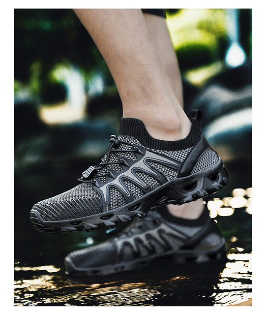 2025 New Outdoor River Tracing Shoes Wading Shoes Drainage Hole Mesh Quick-Drying Breathable Non-Slip Wear-Resistant Cycling Shoes detail 12