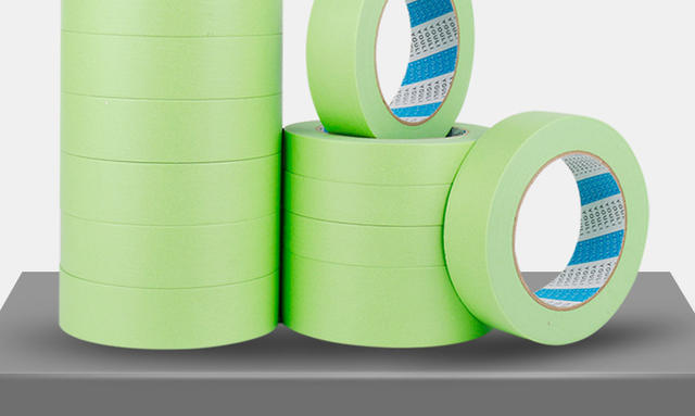 Weak sticky and paper masking tape wholesale green diatom mud latex paint spray paint masking low sticky American tape detail 6