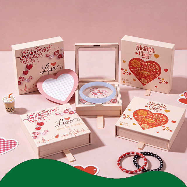 New Jewelry Packaging Box Pe Film Suspension Box Bracelet Earrings Jewelry Dust-Proof Transparent Pull-Out Display Box Wholesale detail 4