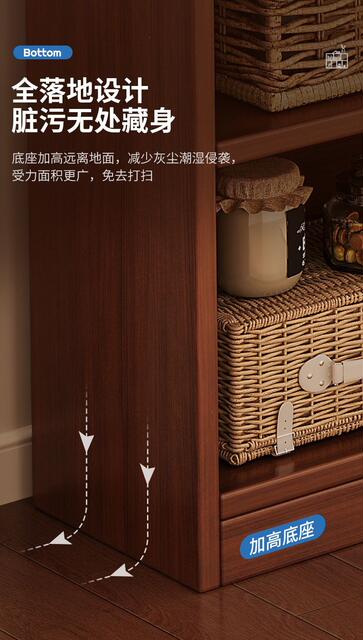 Bookshelf Storage Rack Simple Floor-Standing Wall-Mounted Storage Cabinet Rental House Multi-Layer Living Room Home Bedroom Small Bookcase detail 8