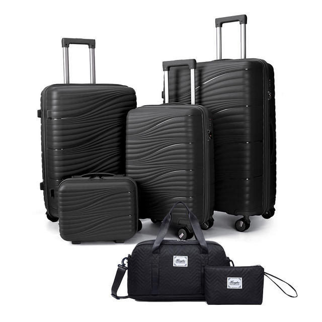 New Pp Material Suitcase 24inch Trolley Case Cross-Border Special Boarding Case Large Capacity Suitcase Universal Wheel t detail 7