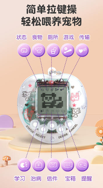 Cross-border hot sale electronic pet machine handheld mini nostalgic game machine children's educational toys hanging gifts wholesale detail 4