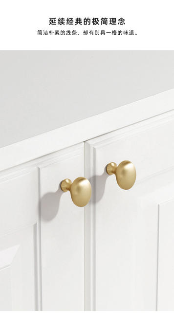 Cabinet door handle pigeon egg Oval single hole handle modern simple golden black cabinet wardrobe furniture accessories detail 4