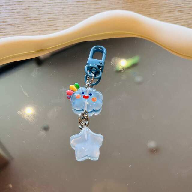 New Cloud Star Mobile Phone Rope Creative Cute School Bag Pendant Student Niche Resin Accessories Hanging Chain Mobile Phone Chain detail 8