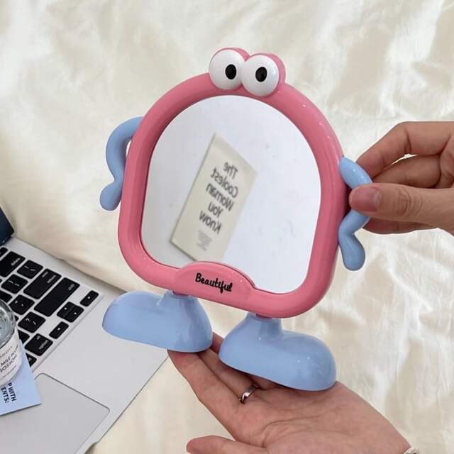 Mirror Makeup Mirror Desktop Small Mirror Home Bedroom Cute Student Dormitory Portable High-Definition Beauty Mirror detail 7