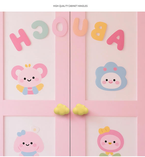 Matte Color Star Cloud Handle Modern Cartoon Children's Room Wardrobe Door Cute Home Anti-Collision Door Handle detail 6