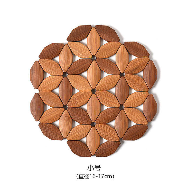 Bamboo Sand Pot Mat, Heat Insulation Mat, Anti-Scalding Placemat, High Temperature Resistant Plate and Bowl Mat, Household Bamboo Mat for Dining Table Edge