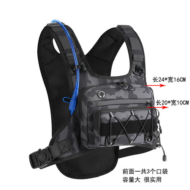 Outdoor Sports Cycling Backpack, Multi-Functional Hiking and Mountaineering Vest, Lightweight Tactical Backpack, Cross-Country Chest Bag detail 2
