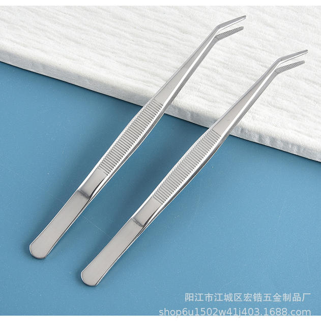 In-Stock Dental Tweezers Dentist Oral Auxiliary Tools Positioning Clip Set for Removing Dental Calculus Thickened Double Curved Tweezers detail 11