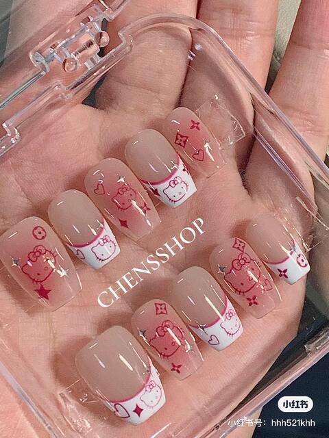 Lemeng Code Wear Nail Pieces No Carving and Grinding Ultra-thin Traceless Full Paste Half Paste Nail Patch Fake Nail 300 Pieces Pack detail 11