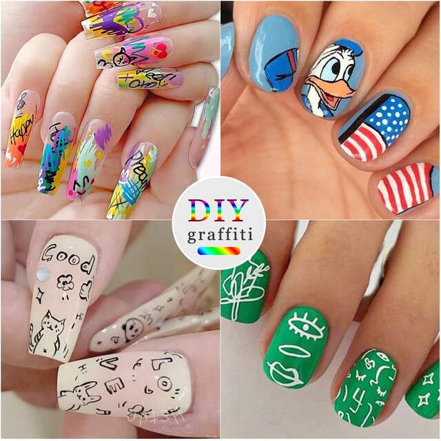 Cross-Border New Model 0.5mm 12-Color Nail Art Pen Set DIY Nail Art Pens Dotting Pens Painting Graffiti Brushes detail 6