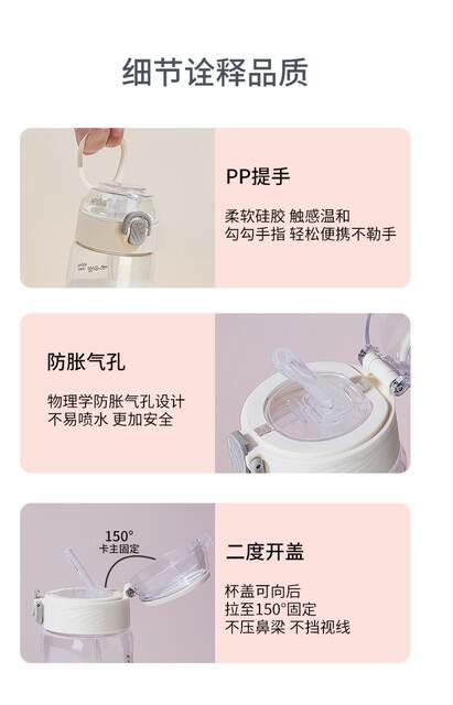 Anti-Choking and Anti-Leakage Special Water Cup for the Elderly, Care Cup for Bedridden Patients, Liquid Food, Drinking Straw Cup for Lying down detail 12