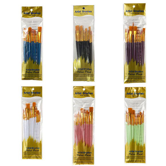 Cross-Border Pencil Set with Wolf Hair Outline Pens, Triangular Birch Wood Handles, Watercolor and Gouache Pens, Oil Painting Pens, Direct Sales from the Manufacturer detail 2
