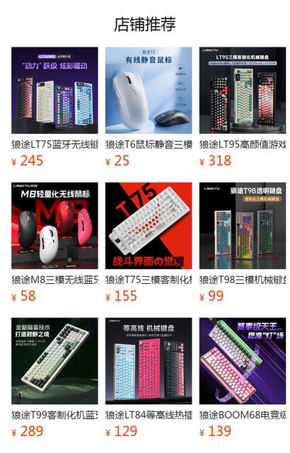 Wolfway L1 mechanical feel mute wireless keyboard desktop notebook e-sports game office backlit wired keyboard detail 1
