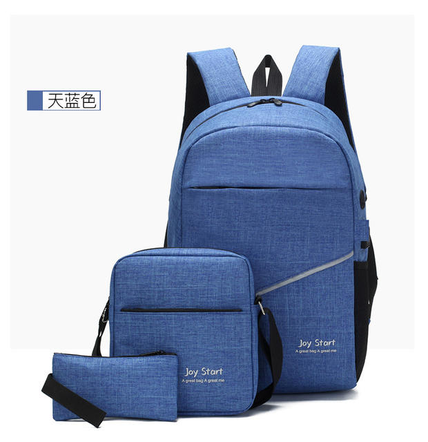 Computer Backpack Three-Piece Set 2026 New Nylon Backpack Business Computer Bag Travel Leisure Backpack Wholesale detail 10